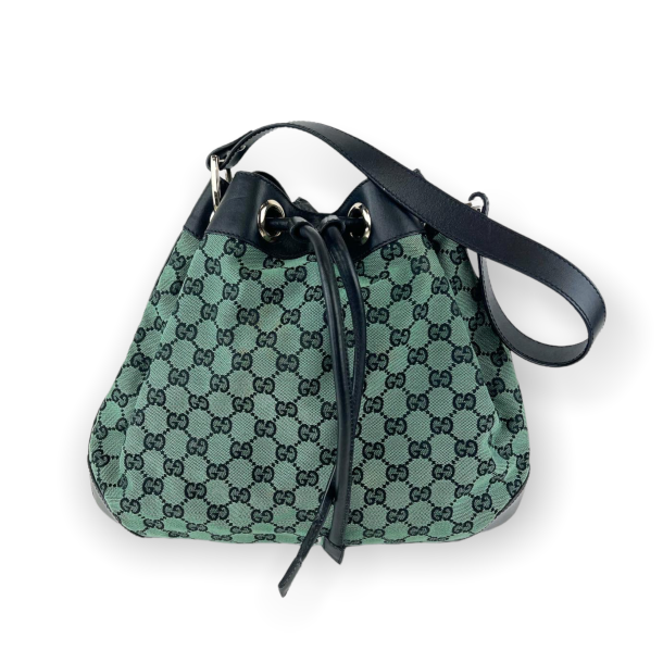 GUCCI MONOGRAM BUCKET BAG 