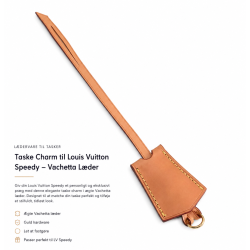 Key Holder Charm i Vachetta-l�der til Louis Vuitton