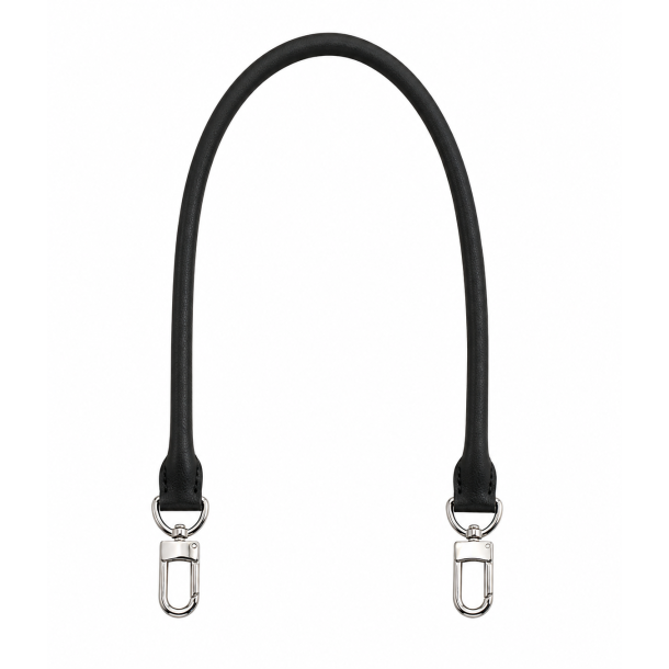 Sort l�derrem 70 cm til Louis Vuitton Speedy � S�lv hardware