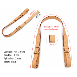Justerbare Vachetta l�derhanke til Louis Vuitton � 64-73 cm