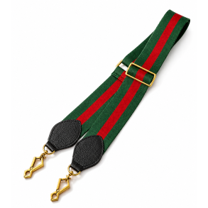 Justerbar gr�n/r�d skulderrem til Gucci 5 cm