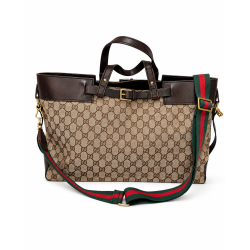 Justerbar gr�n/r�d skulderrem til Gucci 5 cm
