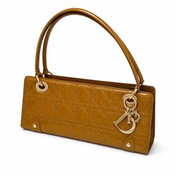 Christian Dior Lady Dior patentl�der Skuldertaske